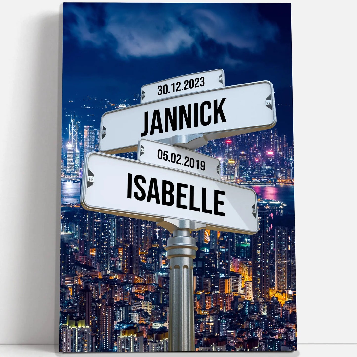 Tableau prénom « Hongkong Skyline » Love-Gallery