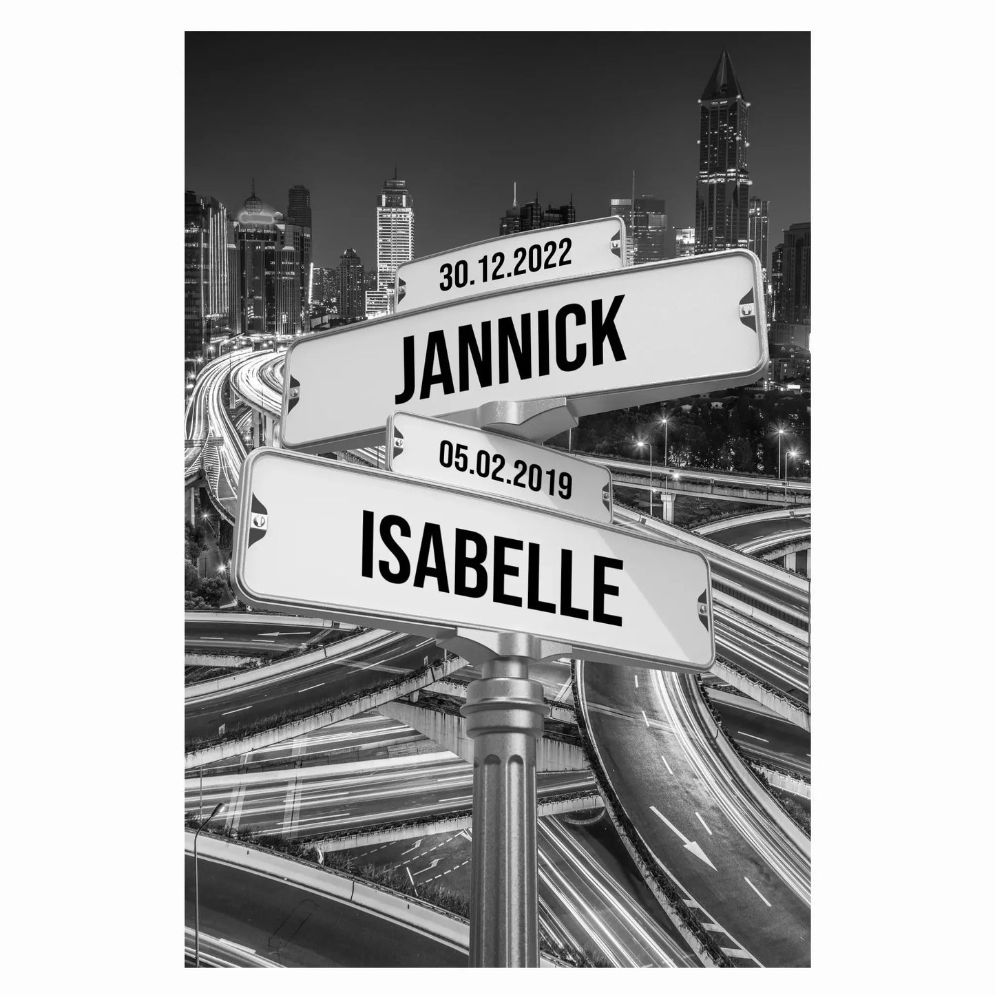 Tableau prénom « street road » Love-Gallery