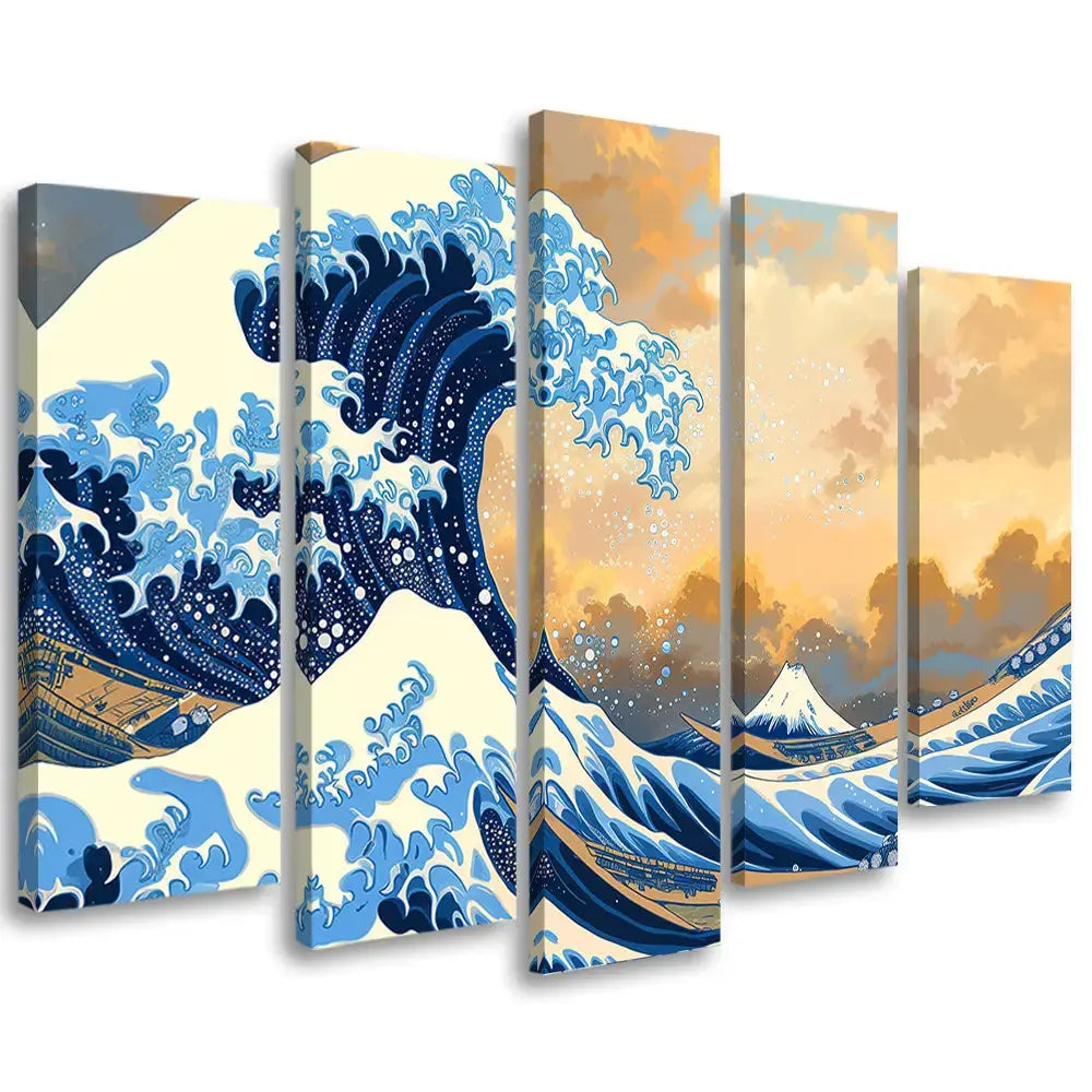 Tableau style vague Hokusai japonais Love-Gallery