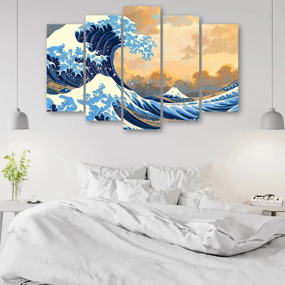 Tableau style vague Hokusai japonais Love-Gallery