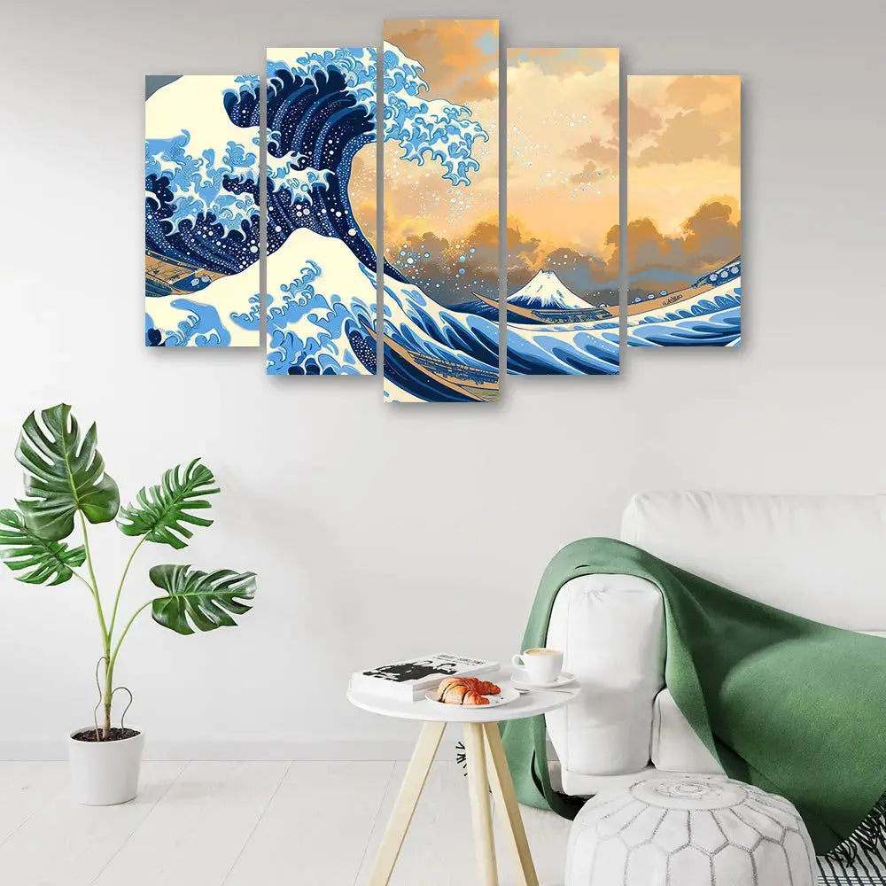 Tableau style vague Hokusai japonais Love-Gallery