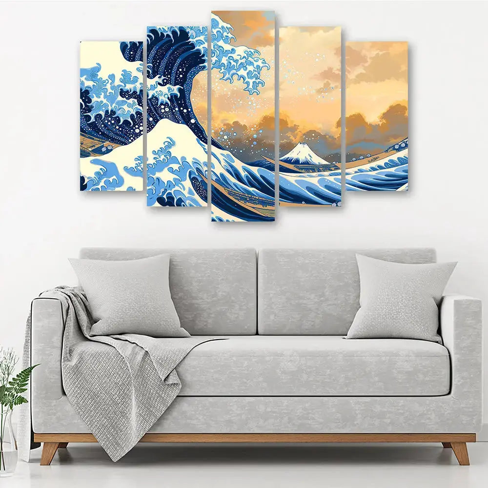 Tableau style vague Hokusai japonais Love-Gallery