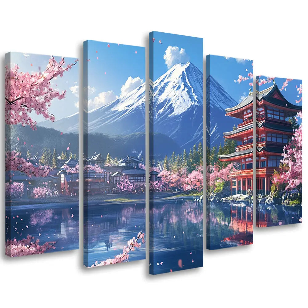 Tableau japonais Mont Fuji et cerisiers en fleurs Love-Gallery