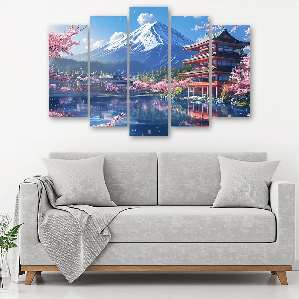 Tableau japonais Mont Fuji et cerisiers en fleurs Love-Gallery