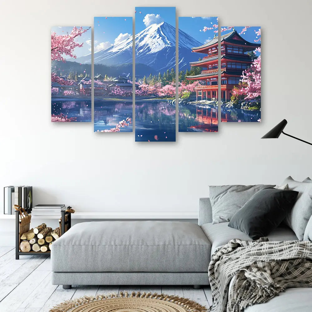 Tableau japonais Mont Fuji et cerisiers en fleurs Love-Gallery