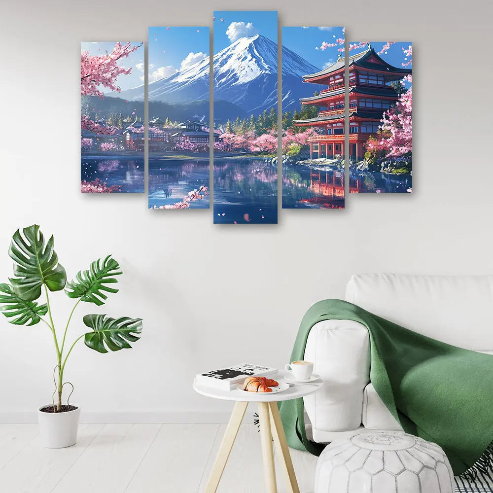 Tableau japonais Mont Fuji et cerisiers en fleurs Love-Gallery