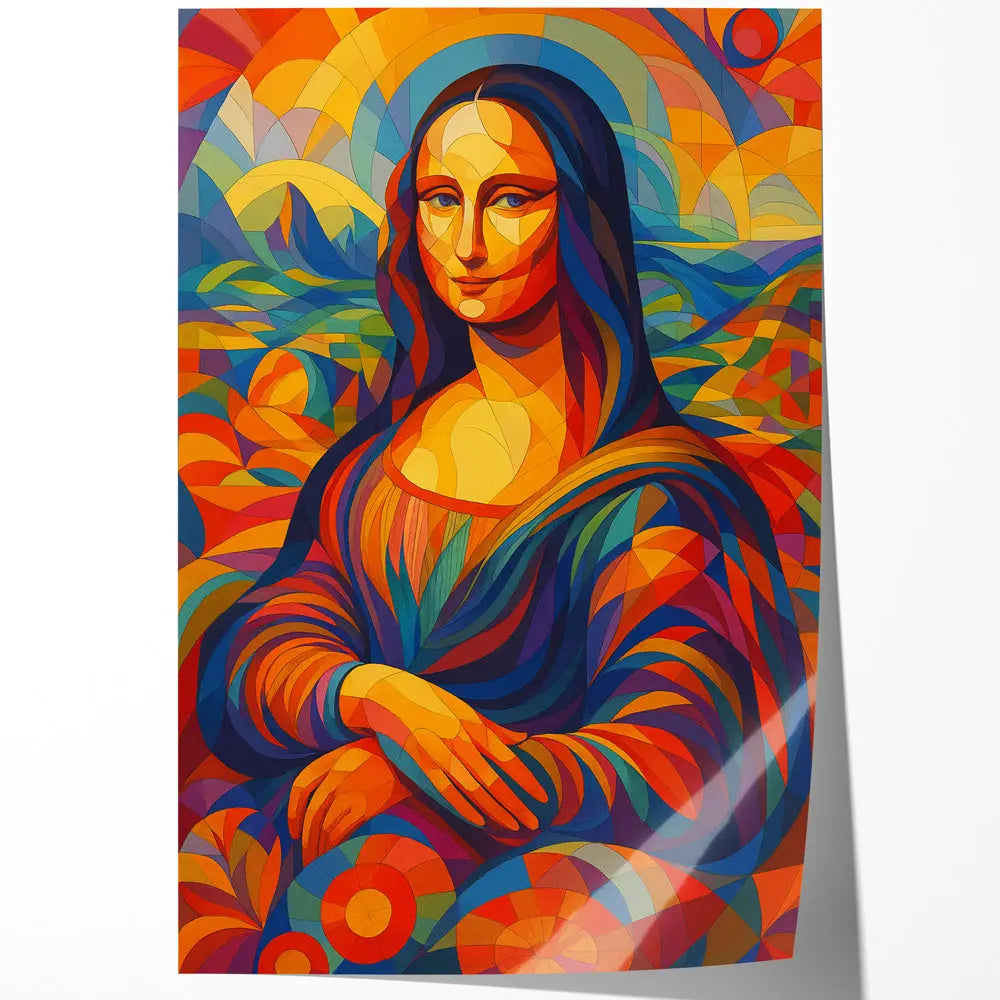 Tableau Mona Lisa cubisme abstrait