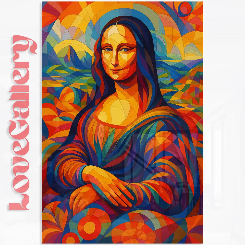Tableau Mona Lisa cubisme abstrait