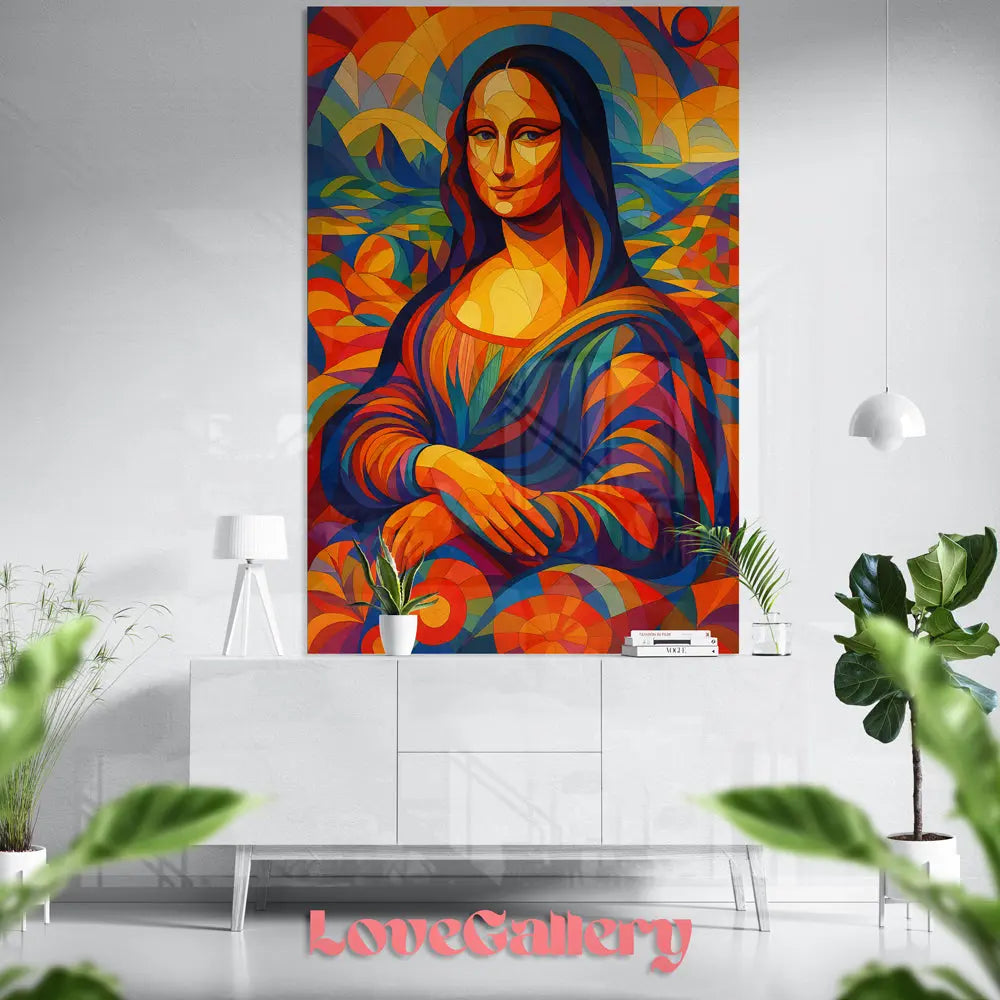 Tableau Mona Lisa cubisme abstrait