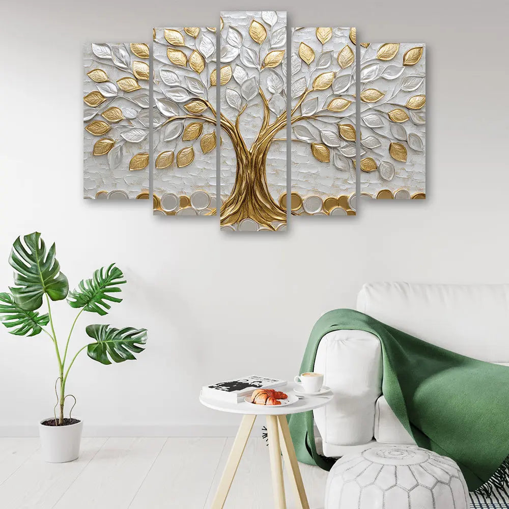 Tableau arbre de vie doré et argenté Love-Gallery