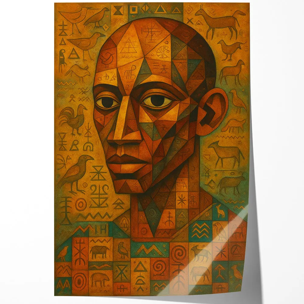Tableau art tribal africain cubiste