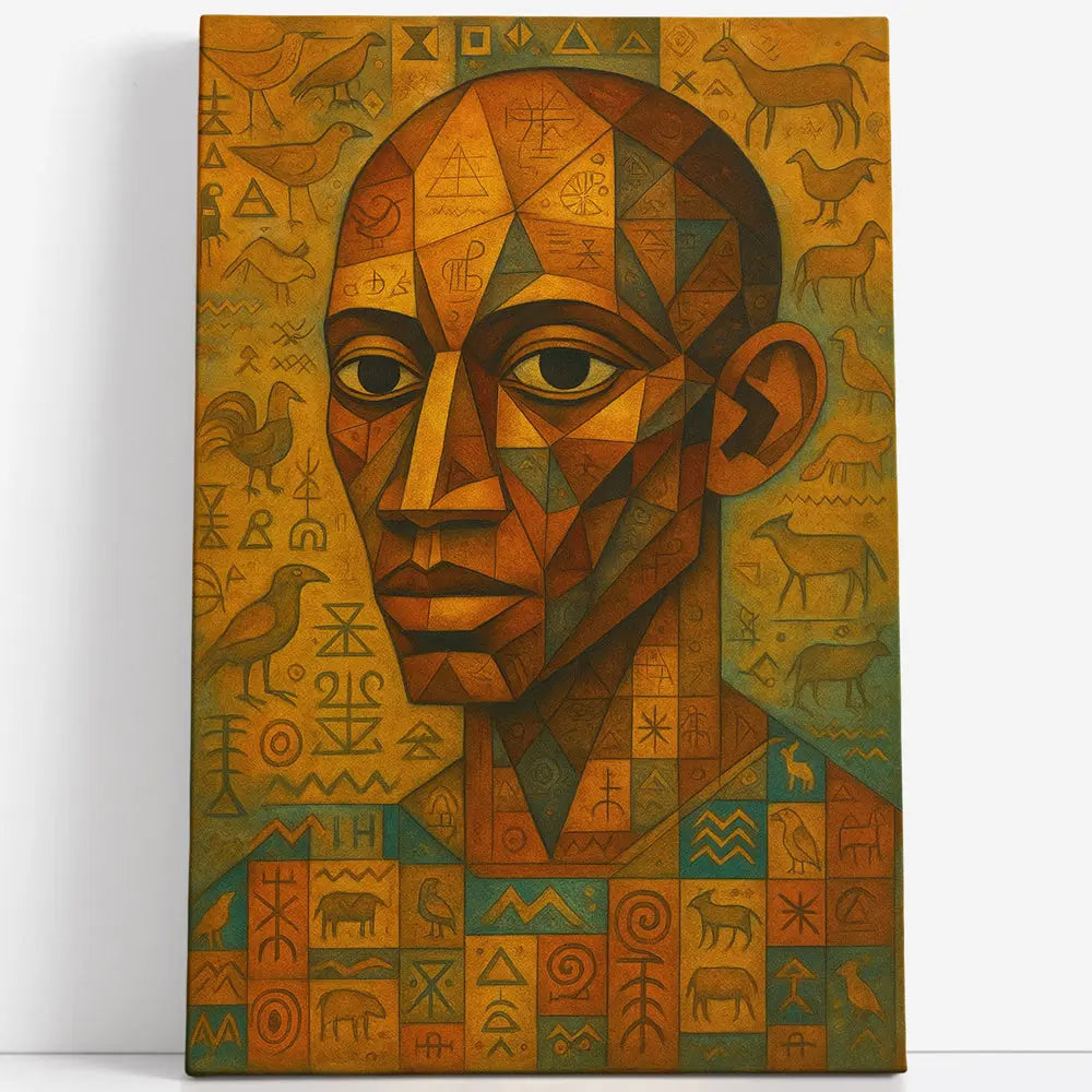 Tableau art tribal africain cubiste