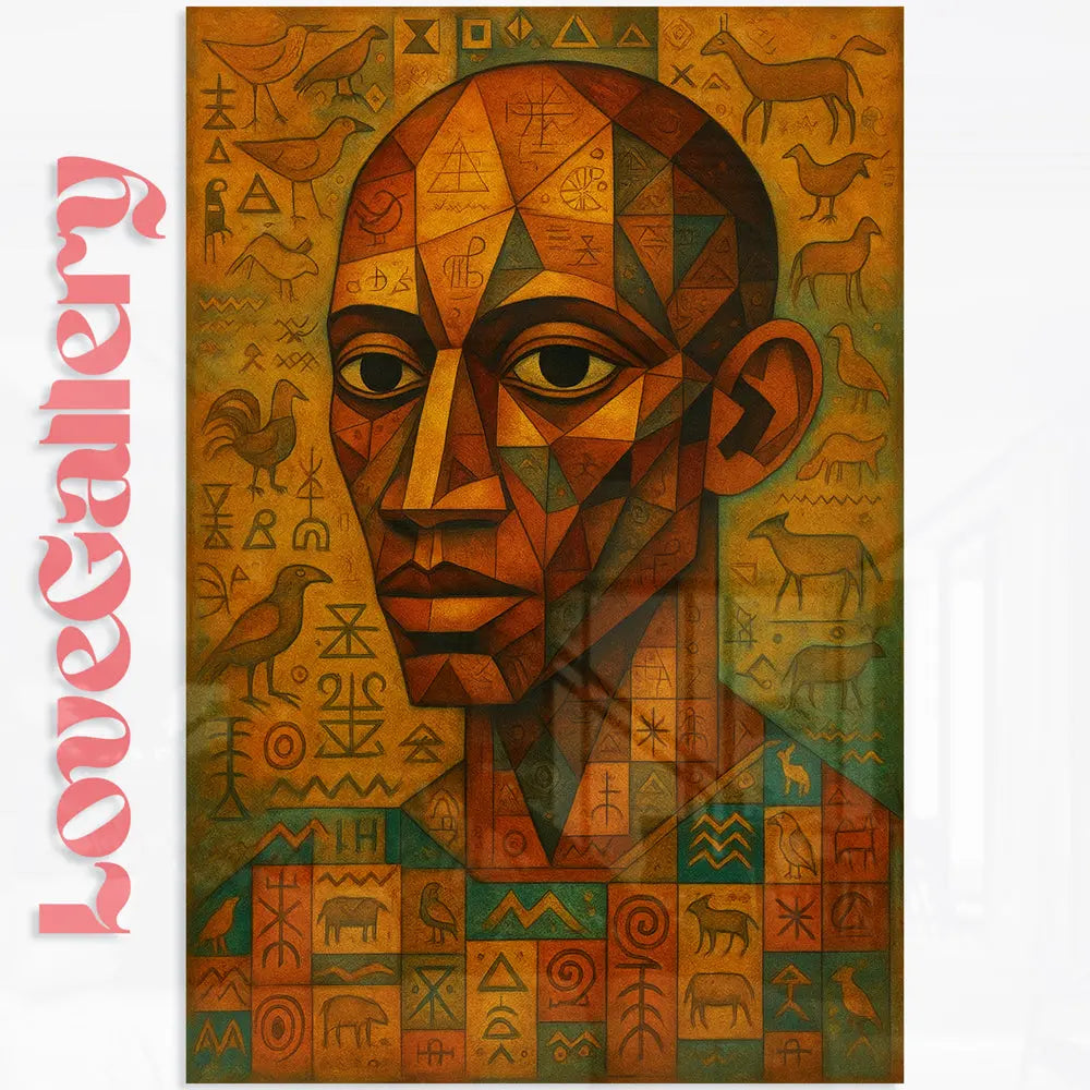 Tableau art tribal africain cubiste