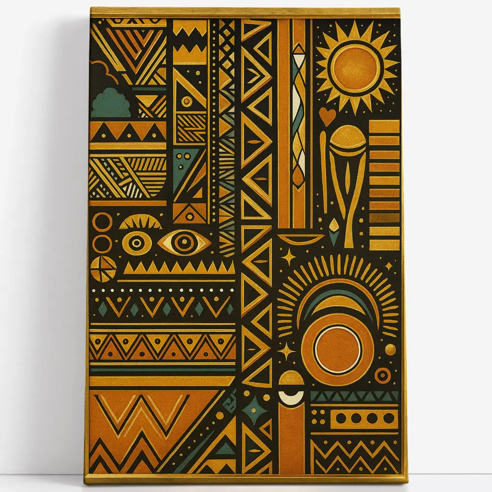 Tableau symbole géométrique africain