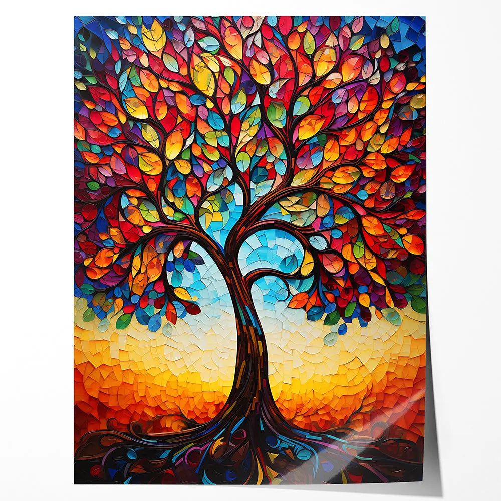 Tableau arbre de vie mosaïque Love-Gallery