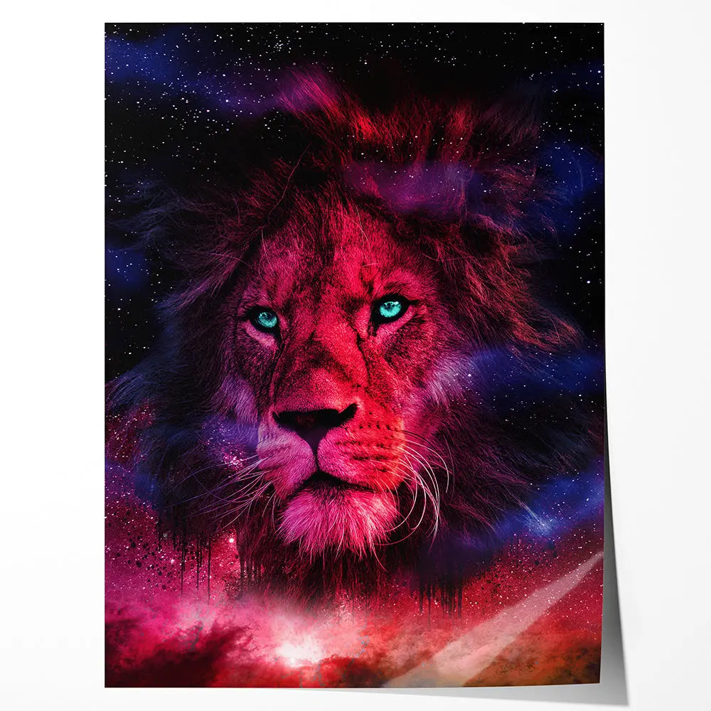 Tableau tête de lion pop art Love-Gallery