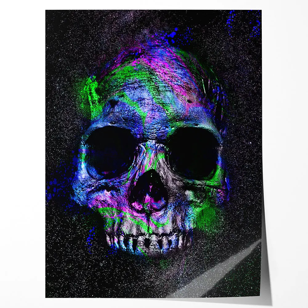 Tableau tete de mort coloré Love-Gallery