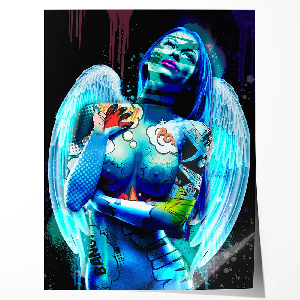 Tableau femme ange pop art Love-Gallery