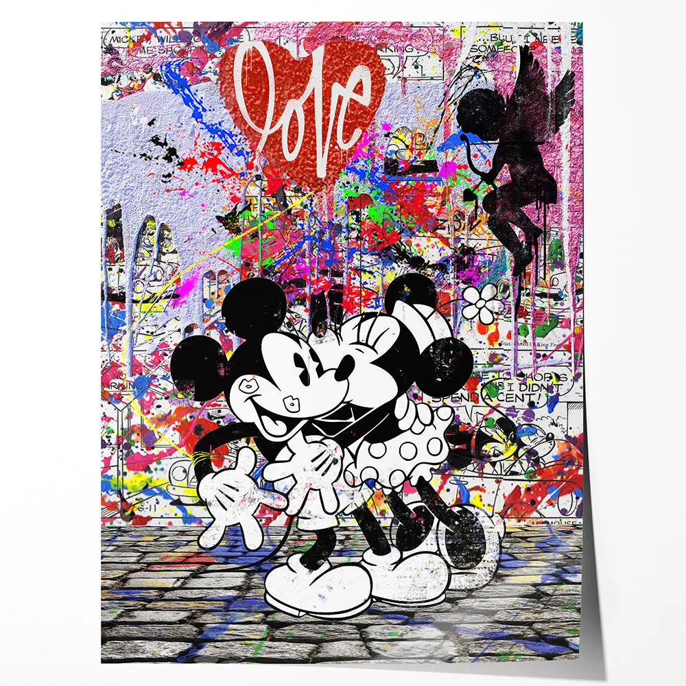 Tableau pop art mickey minnie love Love-Gallery