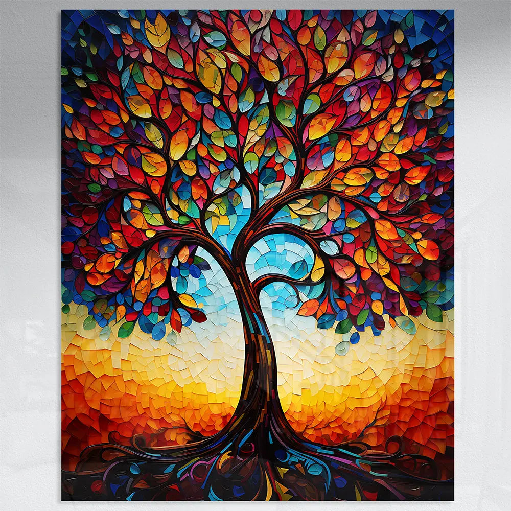 Tableau arbre de vie mosaïque Love-Gallery