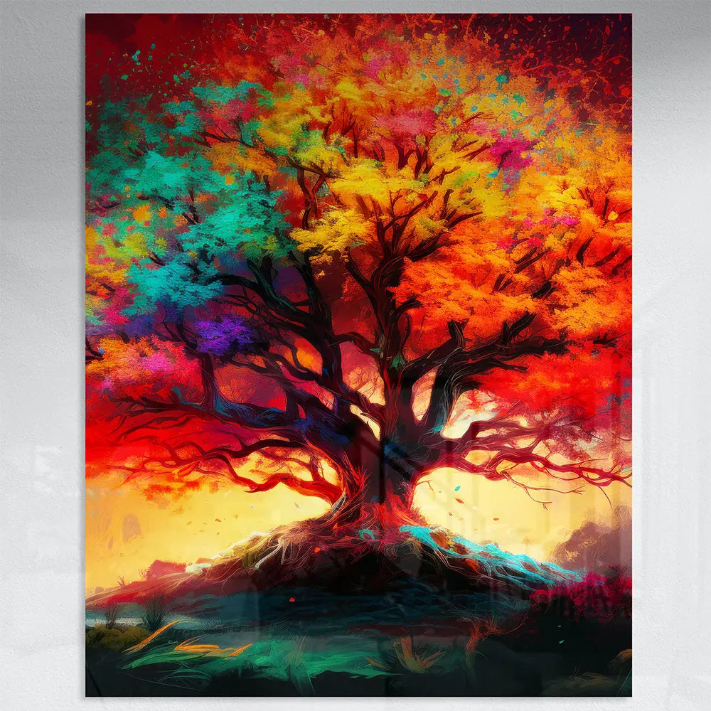 Tableau arbre de vie multicolore Love-Gallery