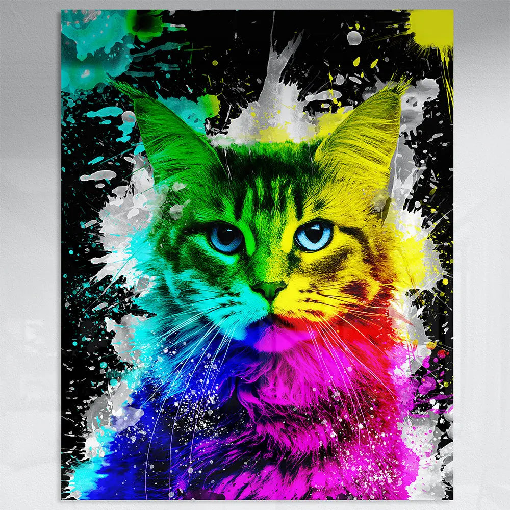Tableau chat multicolore Love-Gallery