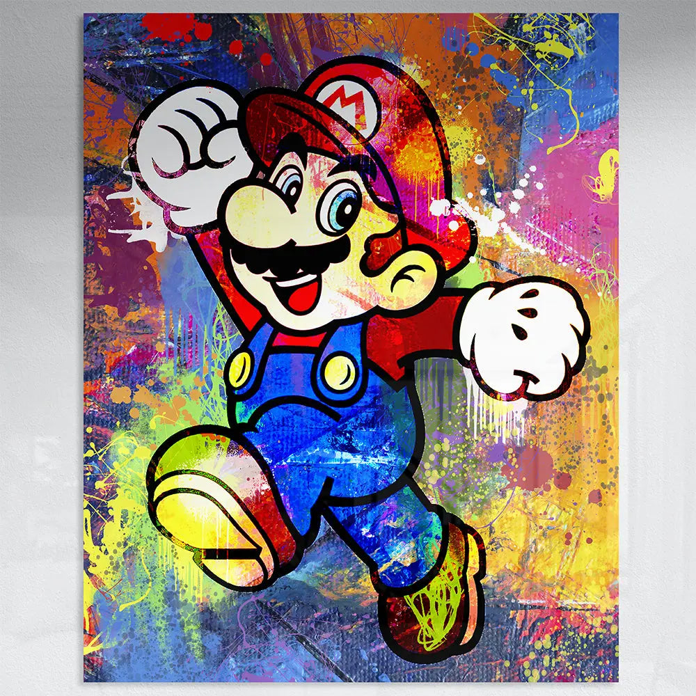 Tableau pop art mario Love-Gallery