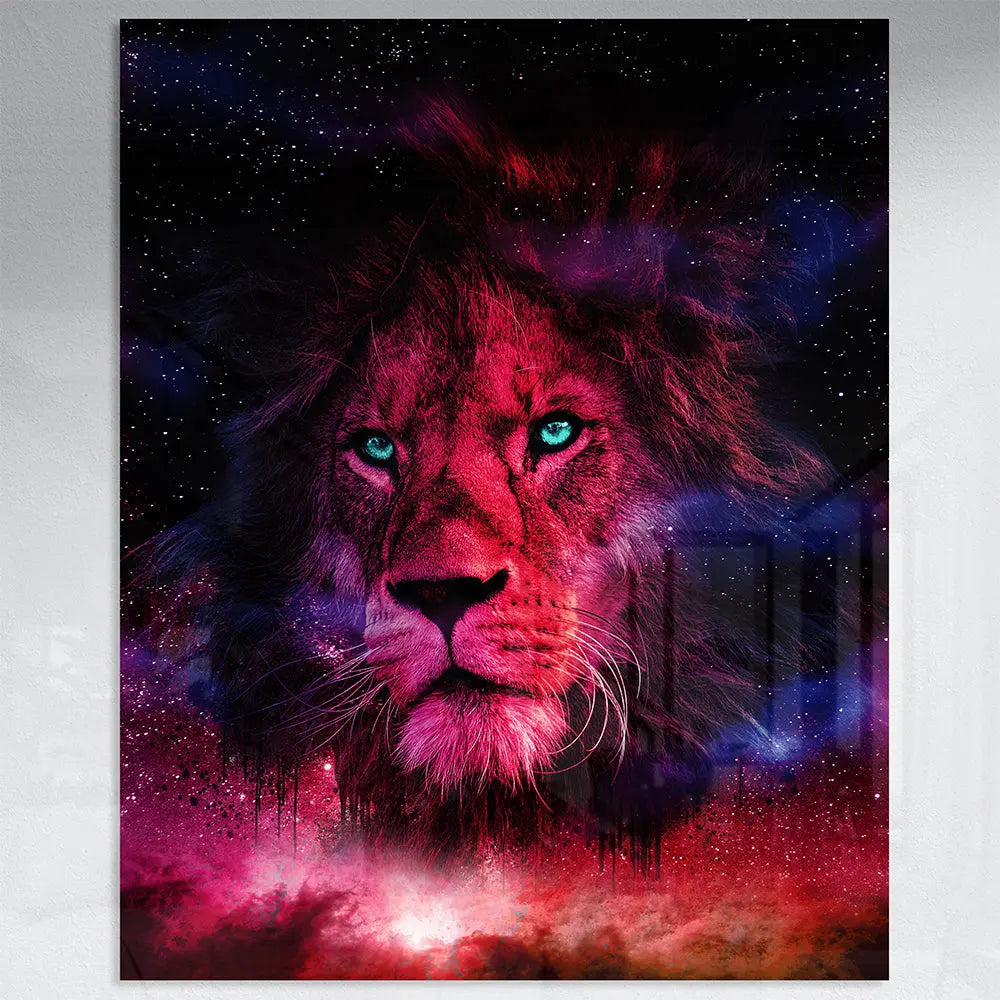Tableau tête de lion pop art Love-Gallery