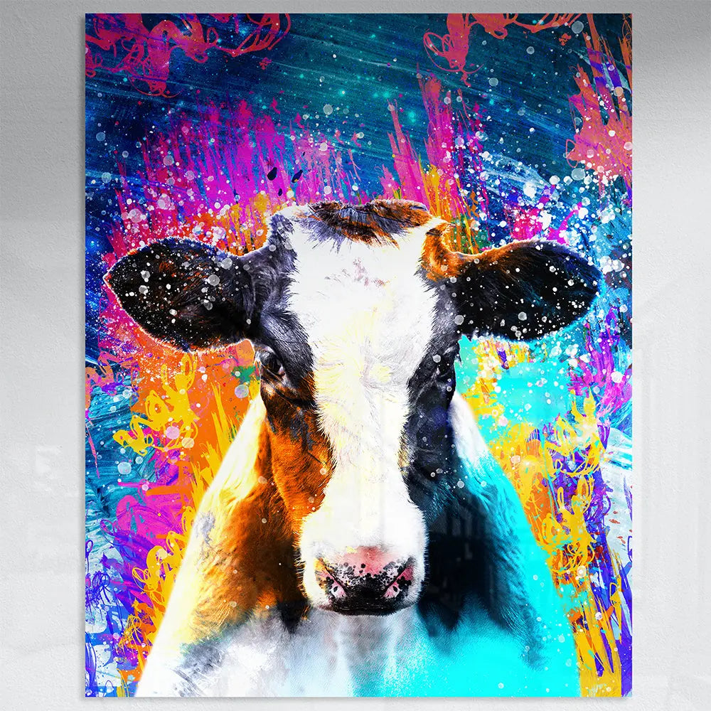 Tableau vache coloré Love-Gallery
