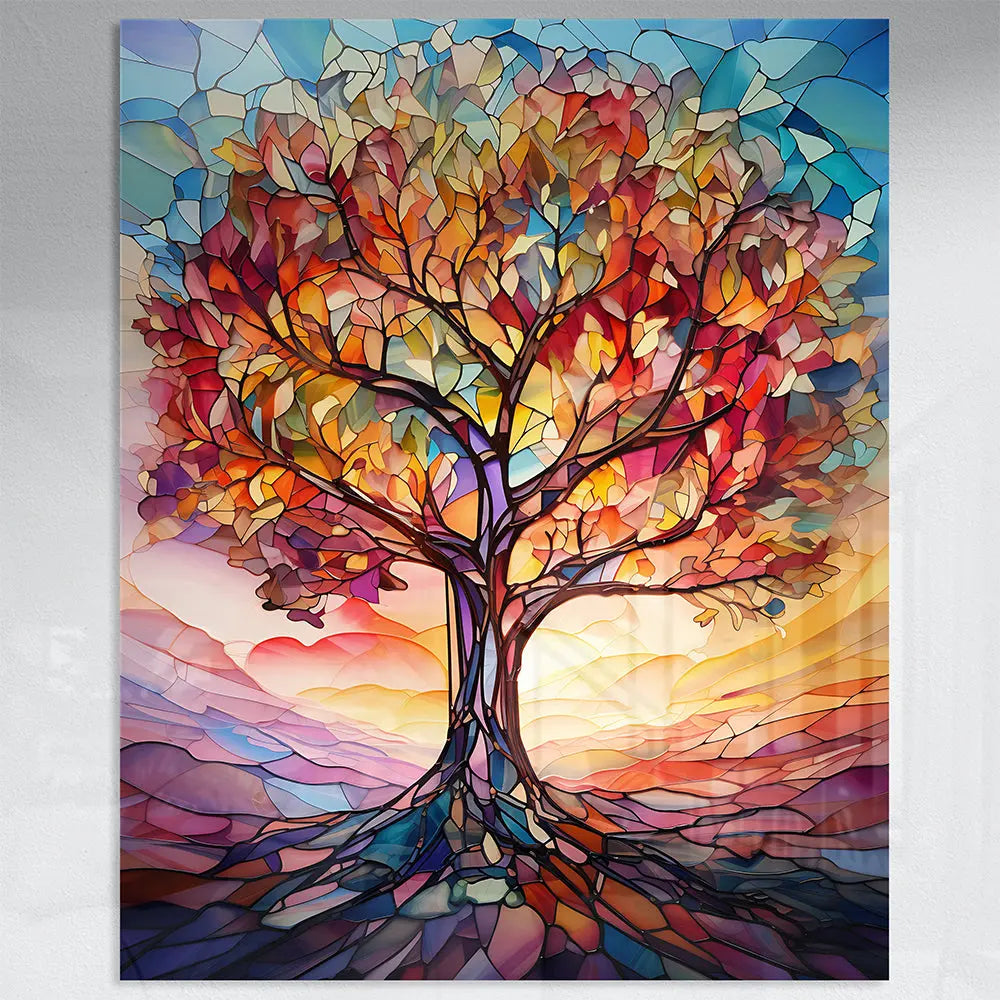 Tableau arbre de vie vitraux Love-Gallery