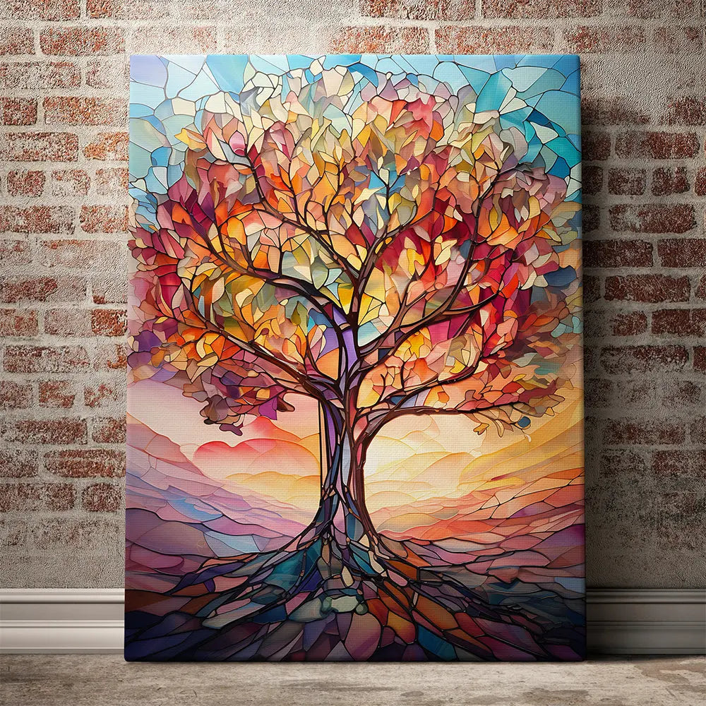 Tableau arbre de vie vitraux Love-Gallery