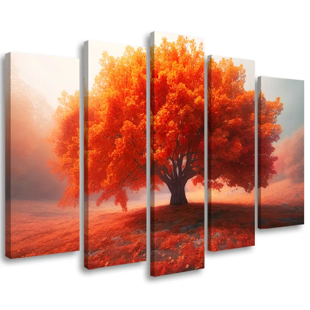Tableau grand arbre orange Love-Gallery