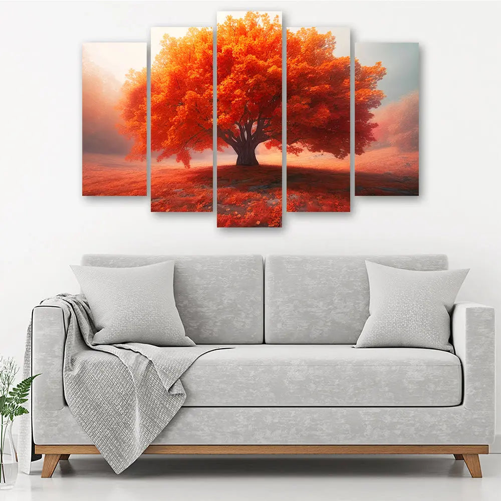 Tableau grand arbre orange Love-Gallery