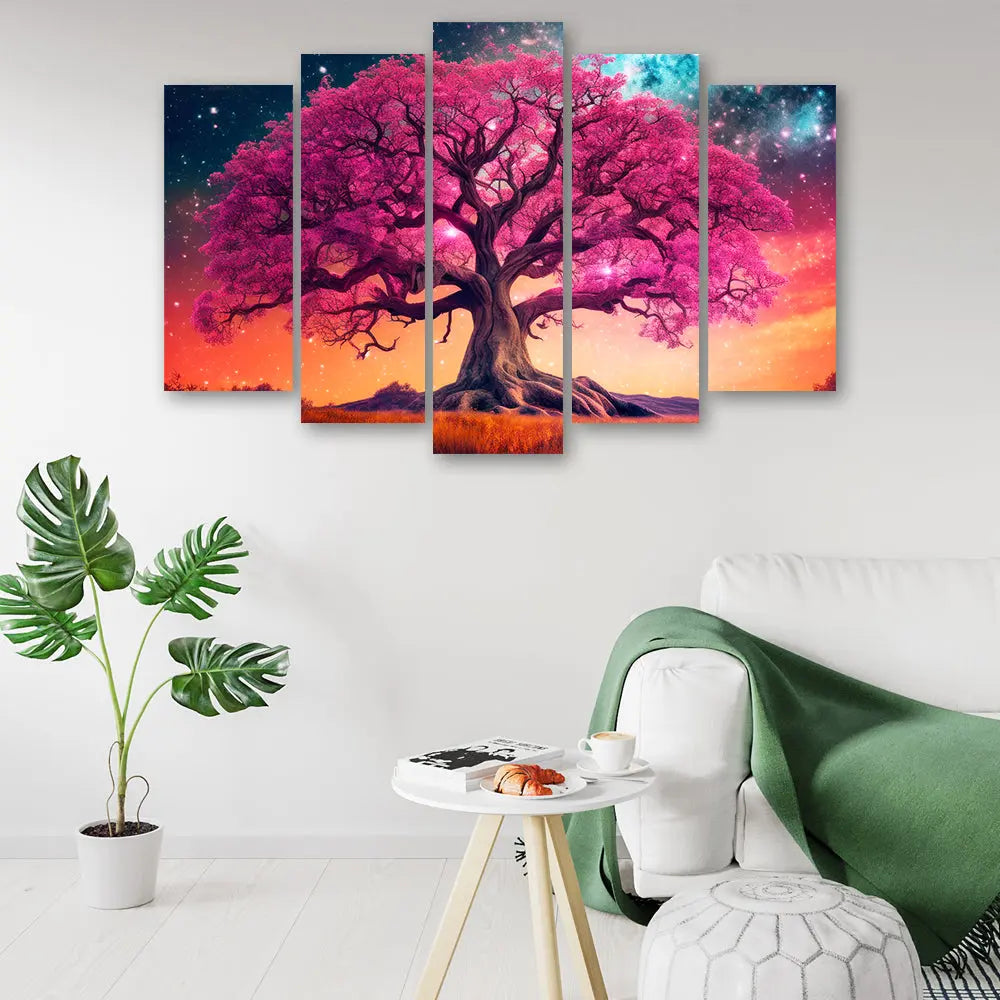 Tableau arbre rose majestueux Love-Gallery
