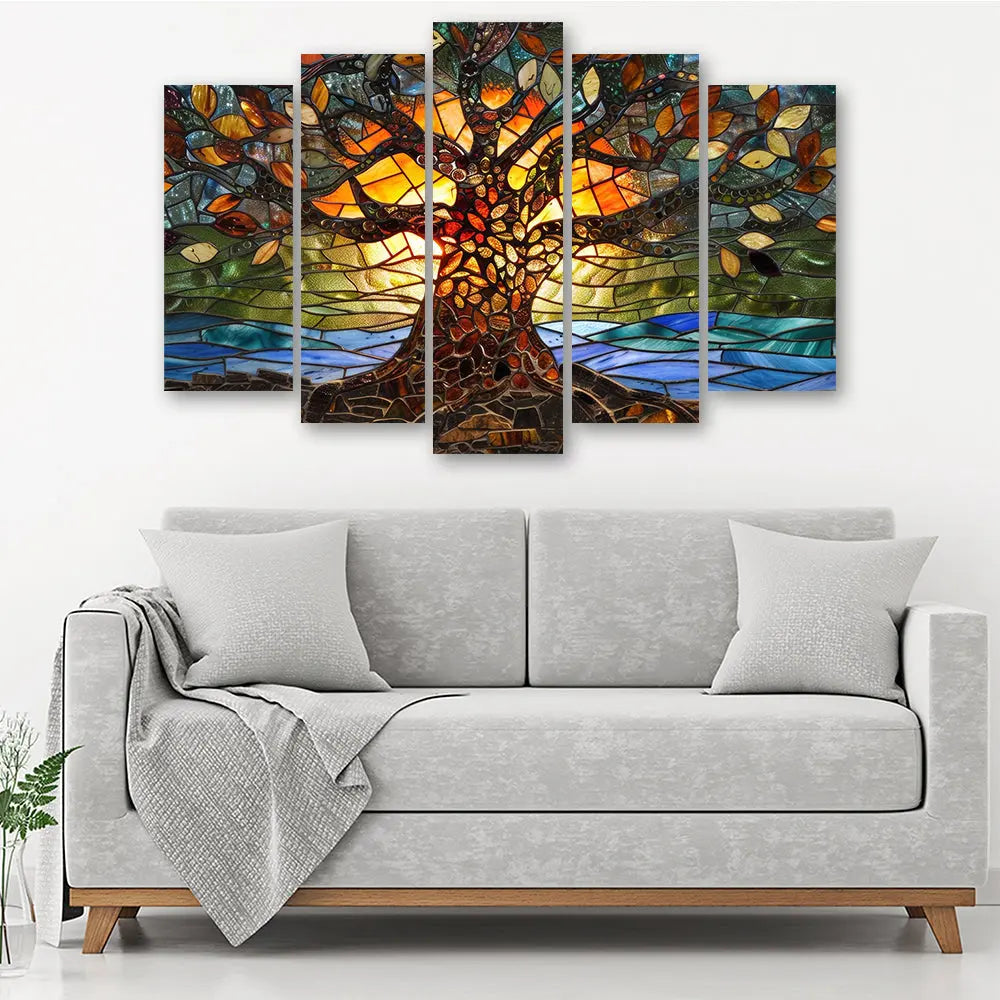 Tableau arbre de vie mosaïque coloré Love-Gallery