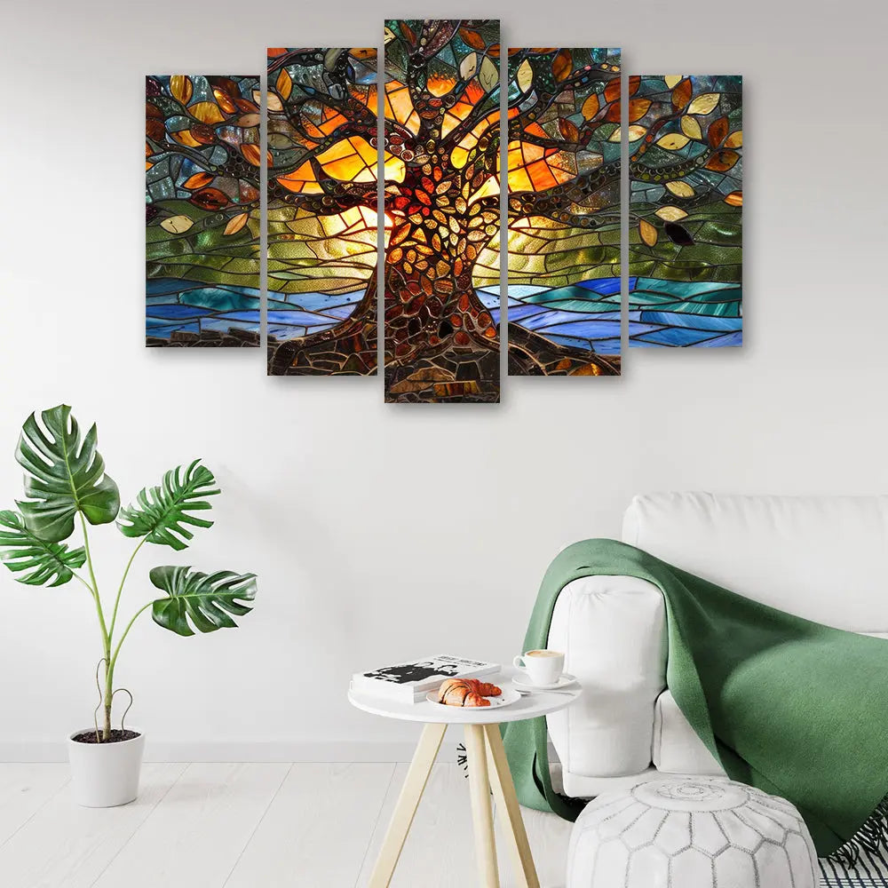 Tableau arbre de vie mosaïque coloré Love-Gallery