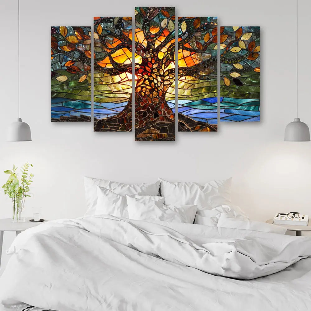 Tableau arbre de vie mosaïque coloré Love-Gallery