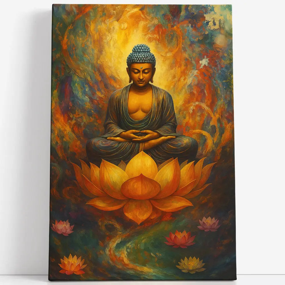 Tableau Bouddha fleur de lotus Love-Gallery