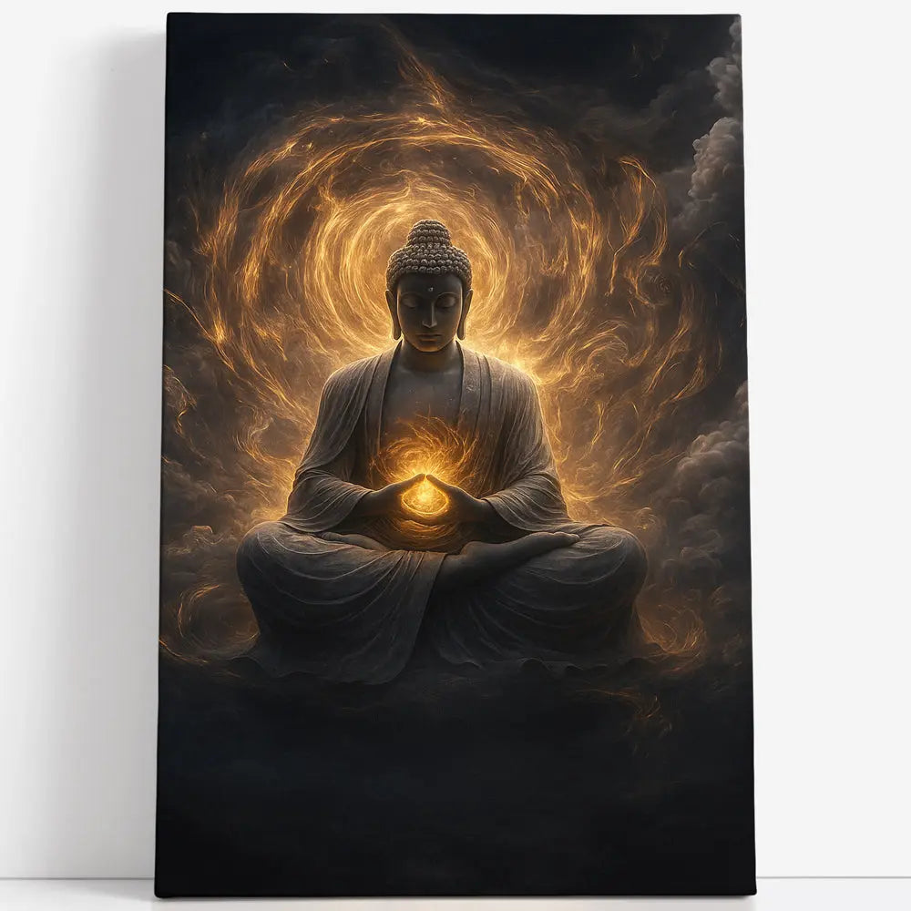 Tableau Bouddha aura de lumière Love-Gallery