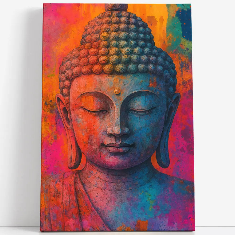 Tableau portrait Bouddha coloré Love-Gallery