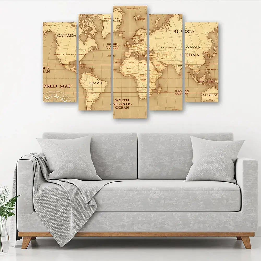 Tableau carte du monde voyage Love-Gallery