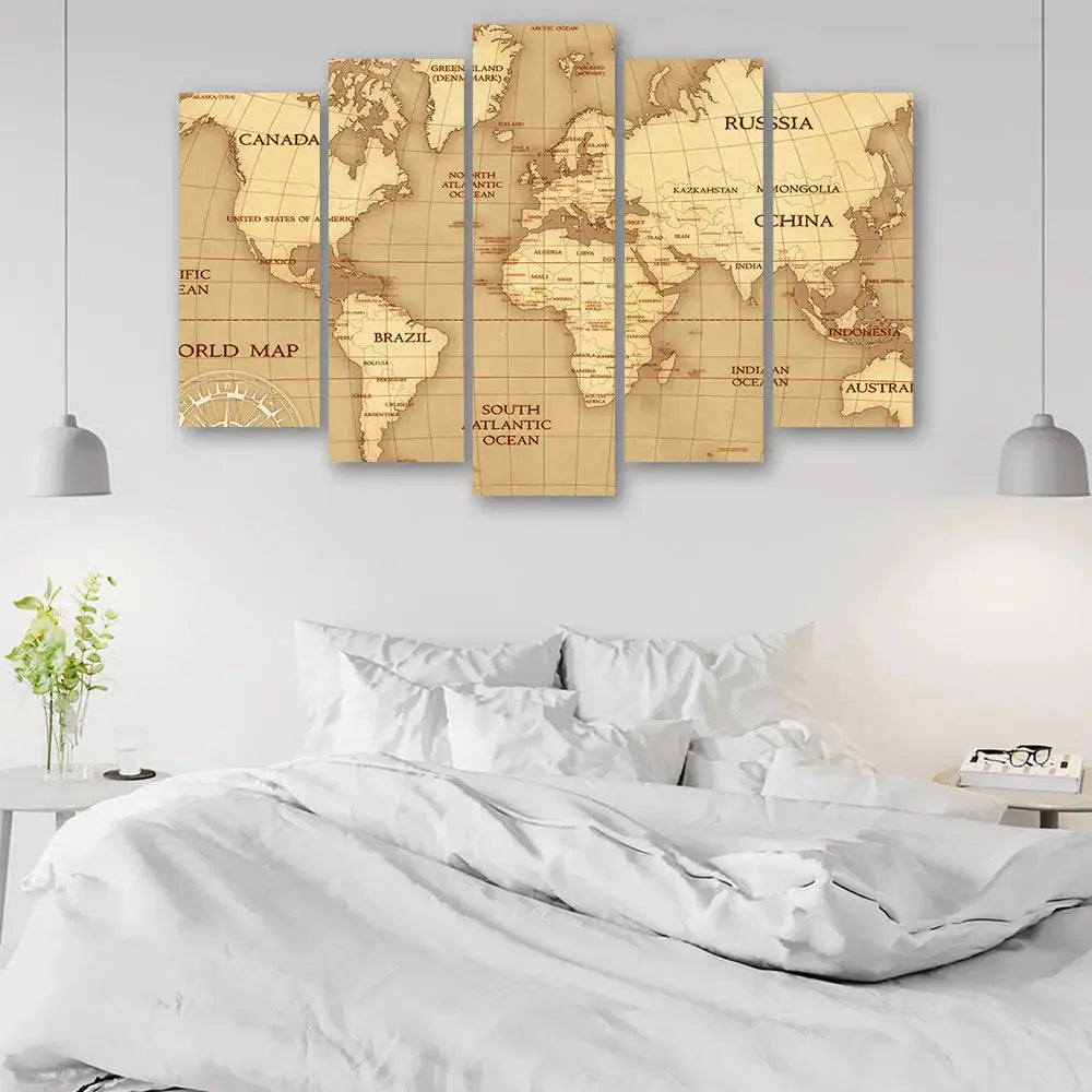 Tableau carte du monde voyage Love-Gallery