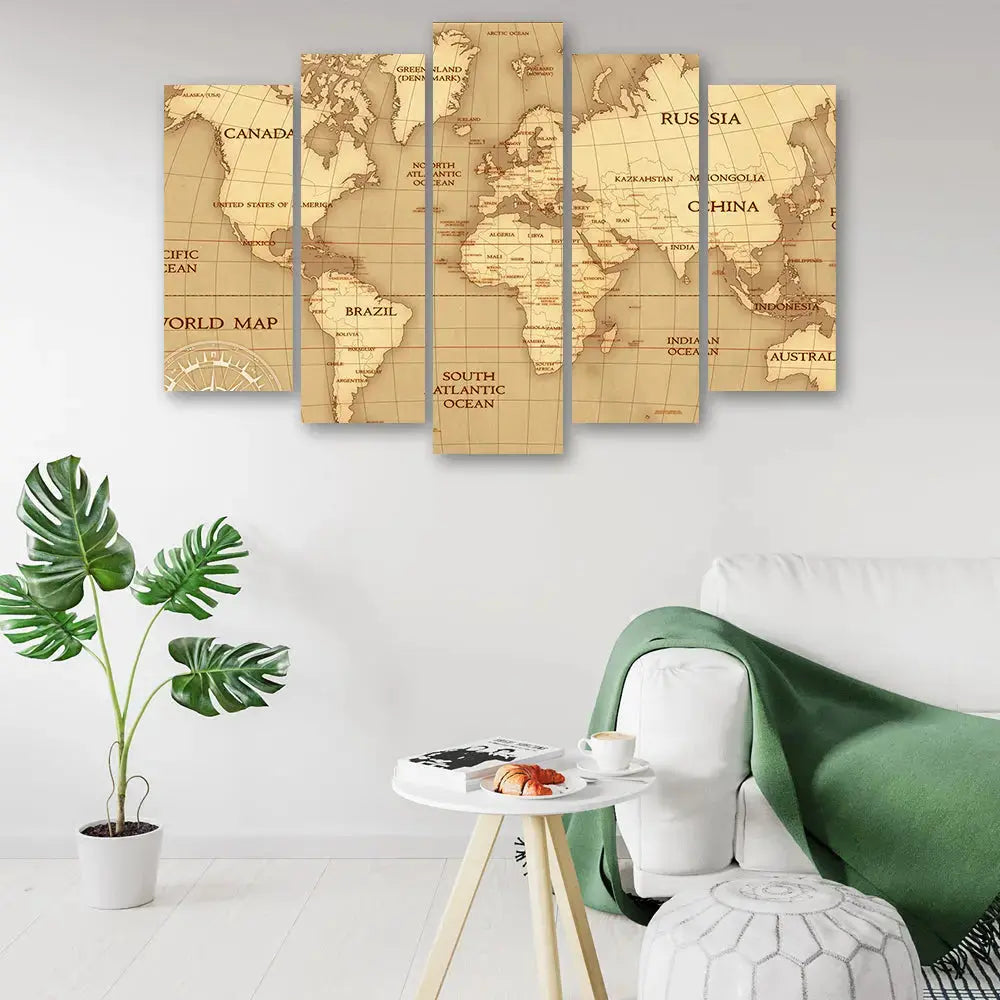 Tableau carte du monde voyage Love-Gallery