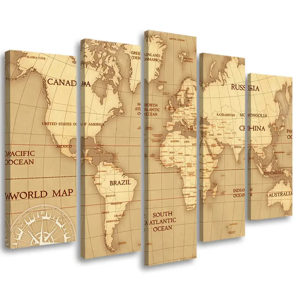 Tableau carte du monde voyage Love-Gallery