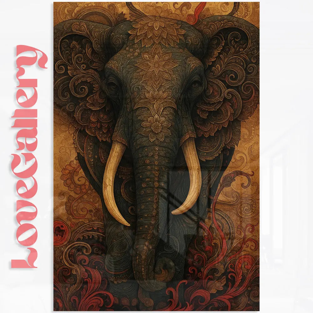 Tableau éléphant ethnique mandala Love-Gallery
