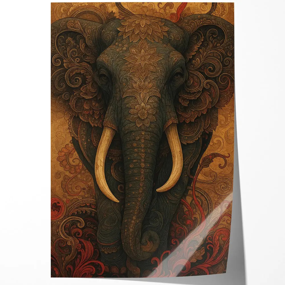 Tableau éléphant ethnique mandala Love-Gallery