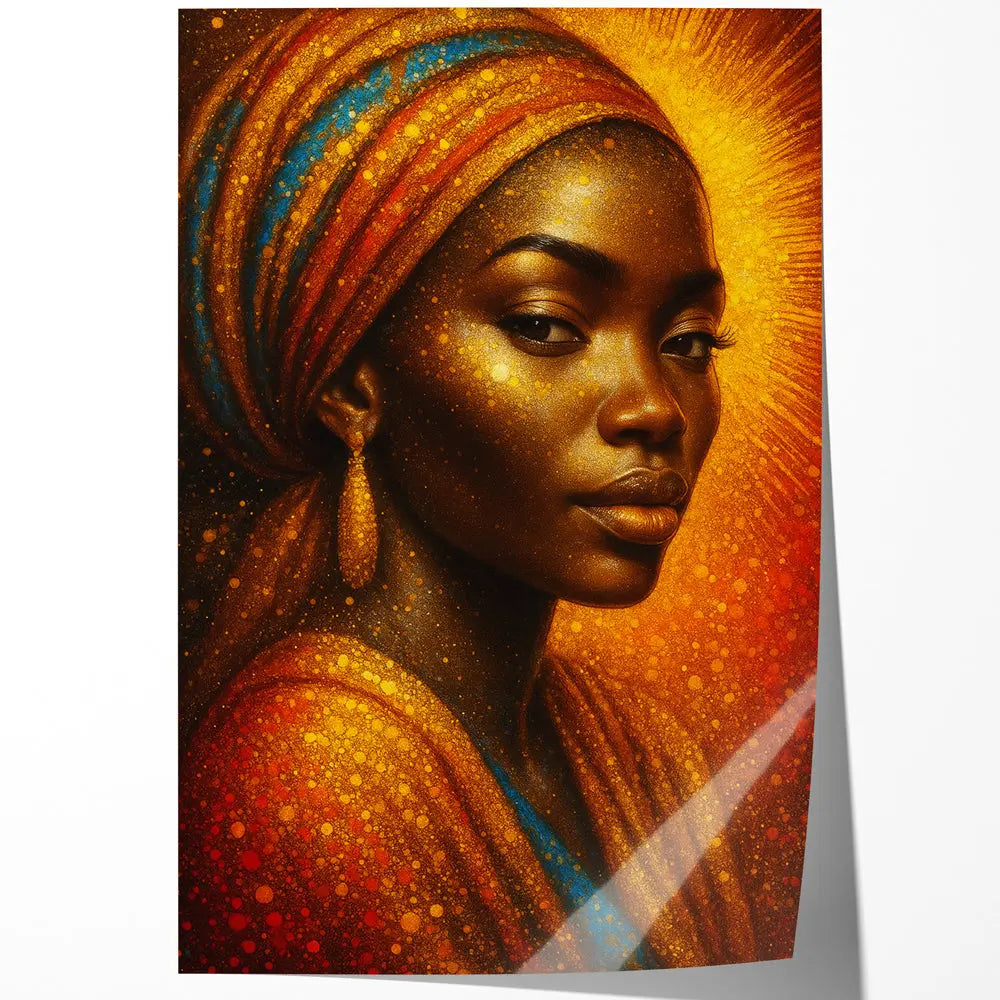 Tableau portrait africaine abstrait Love-Gallery