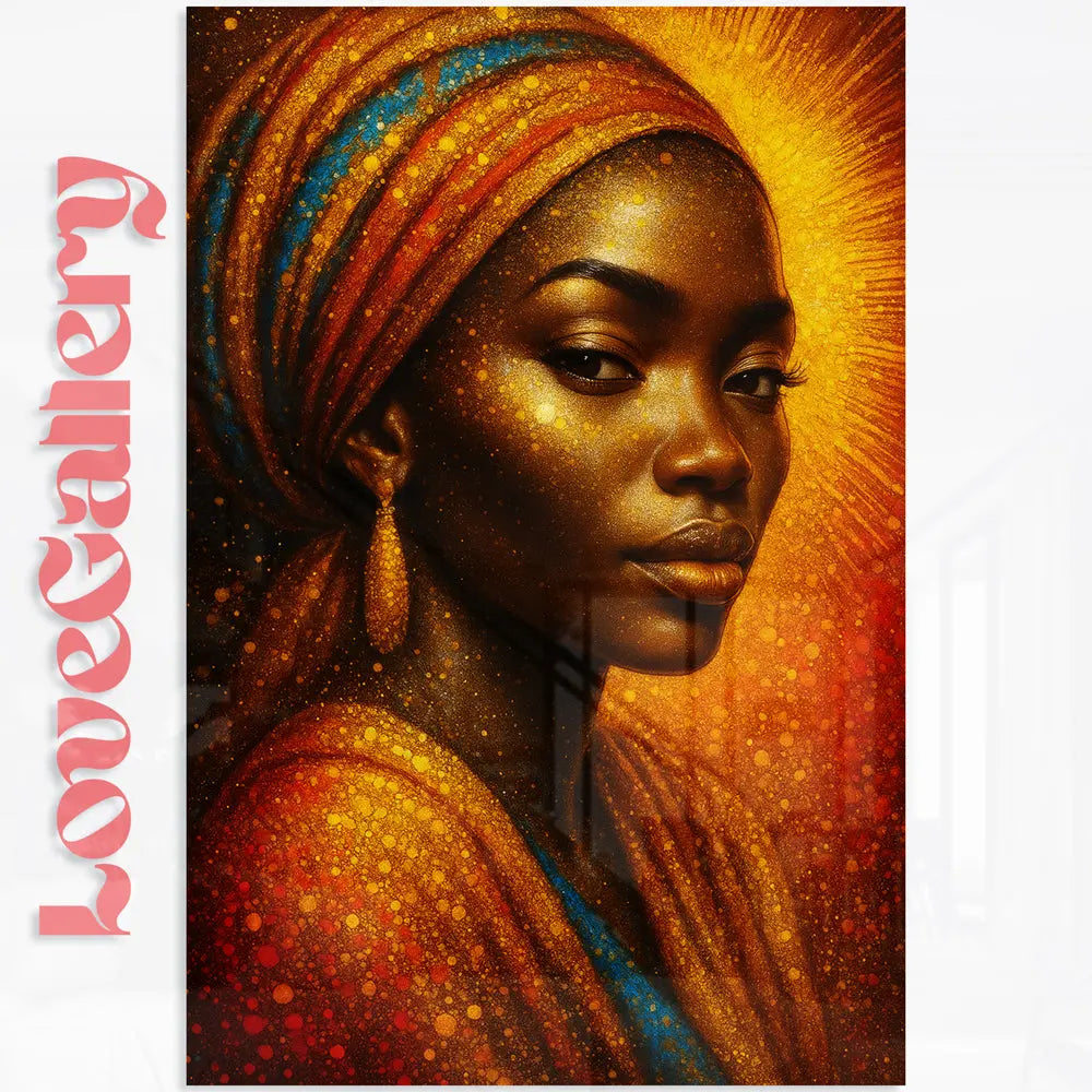 Tableau portrait africaine abstrait Love-Gallery