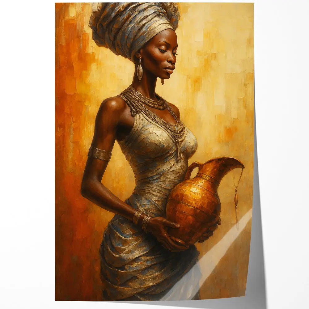 Tableau africaine porteuse d'eau Love-Gallery