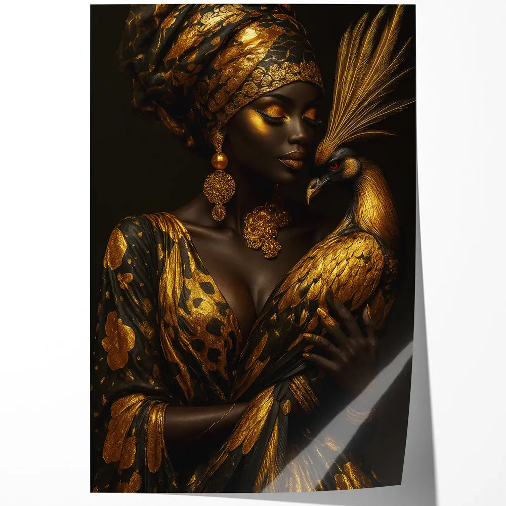 Tableau portrait africaine Baroque hyperréaliste Love-Gallery